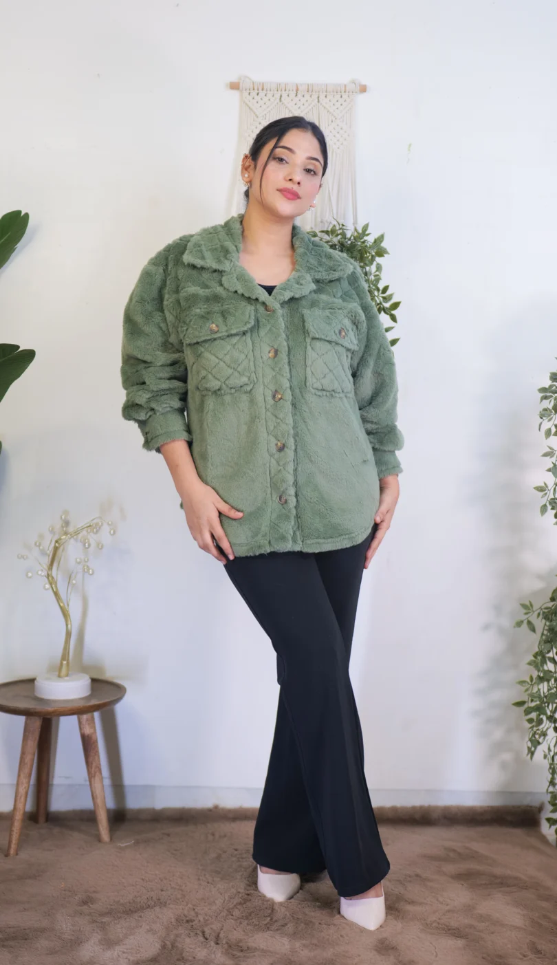 Green Jacket With Unique Design ,Boost Your Style - Image 3