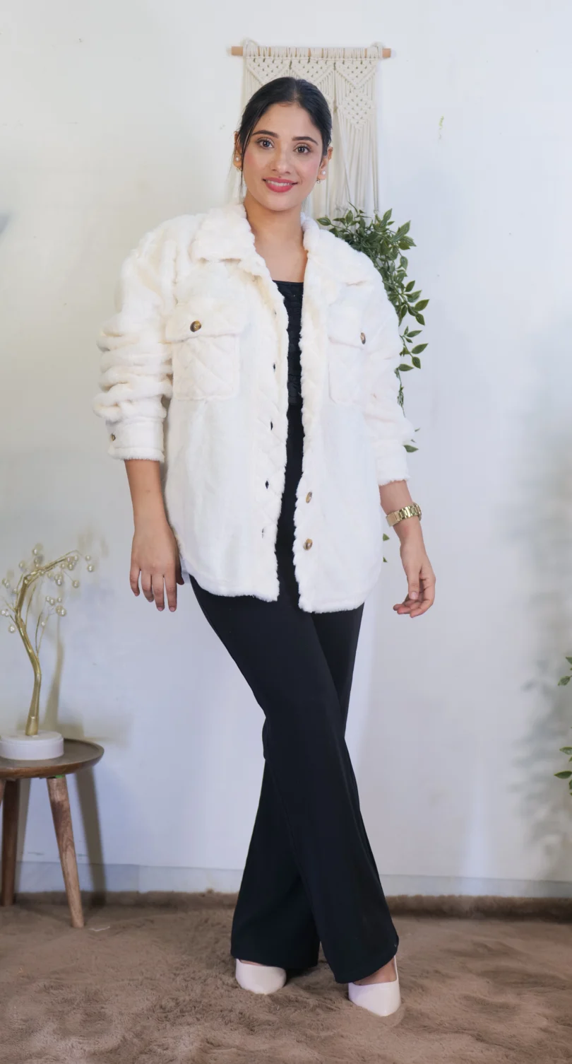 White Jacket With Unique Design ,Boost Your Style - Image 4