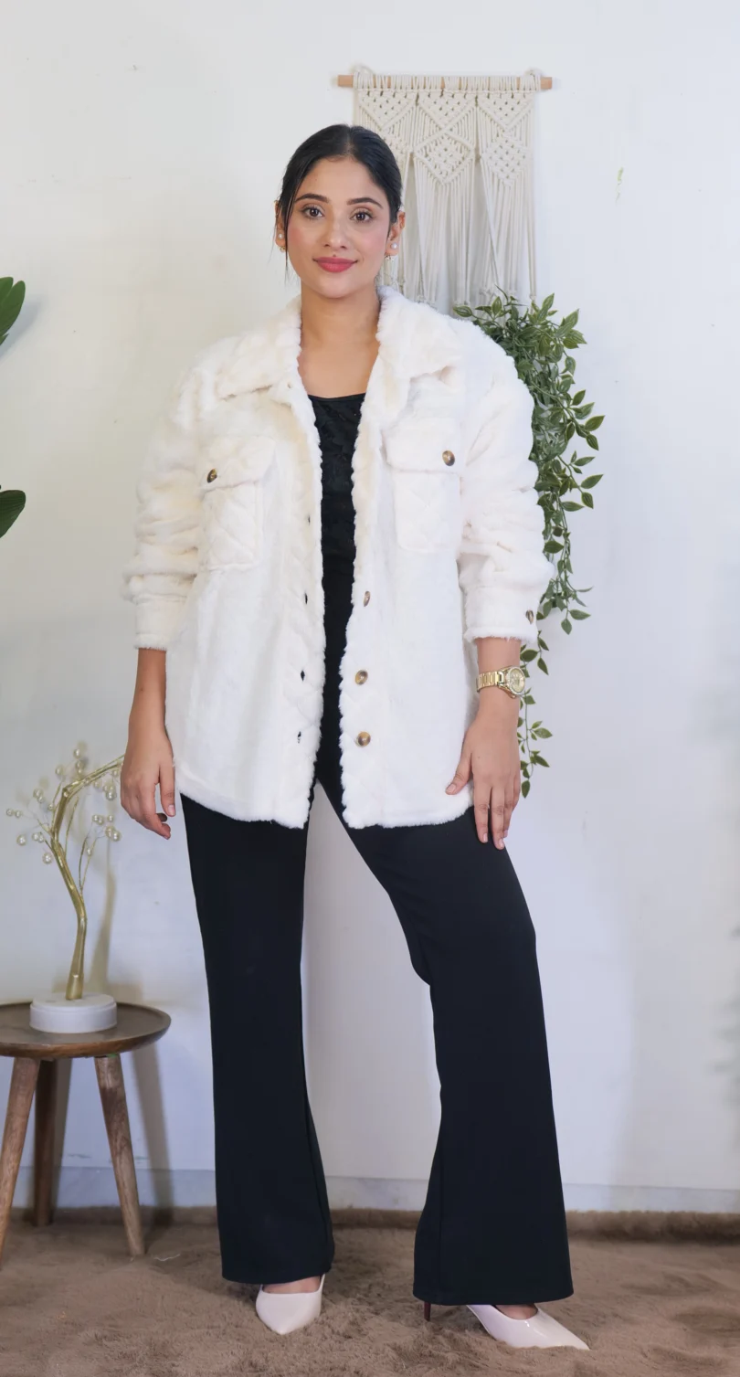 White Jacket With Unique Design ,Boost Your Style