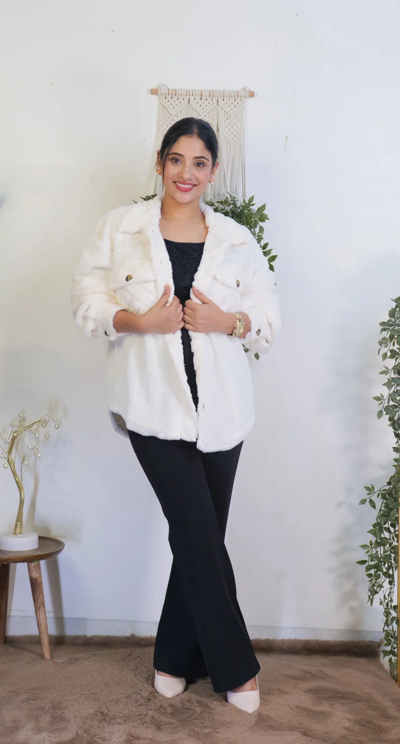 White Jacket With Unique Design ,Boost Your Style - Image 2