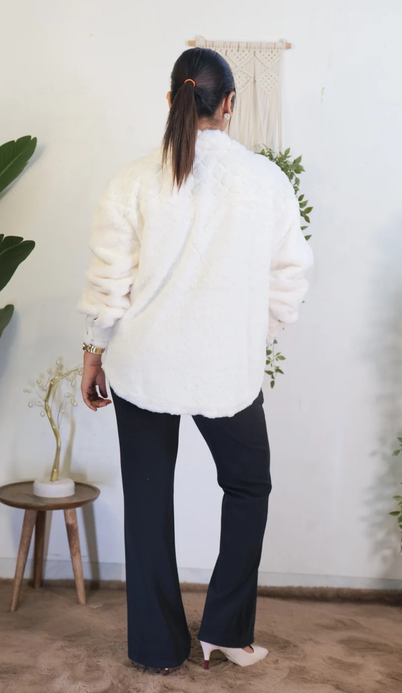 White Jacket With Unique Design ,Boost Your Style - Image 5