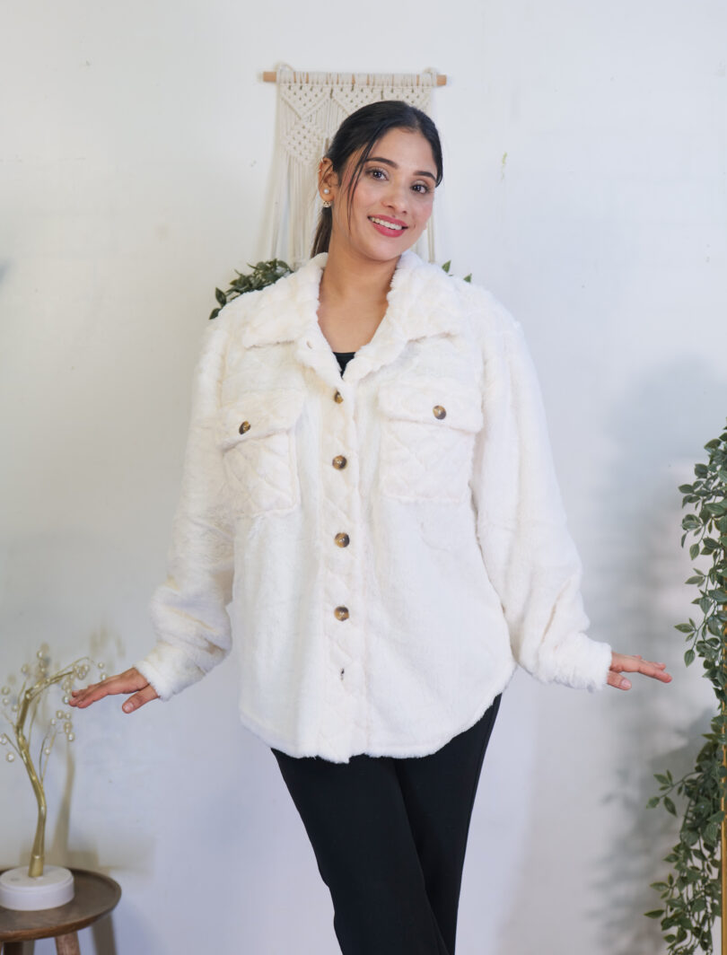 White Jacket With Unique Design ,Boost Your Style - Image 6